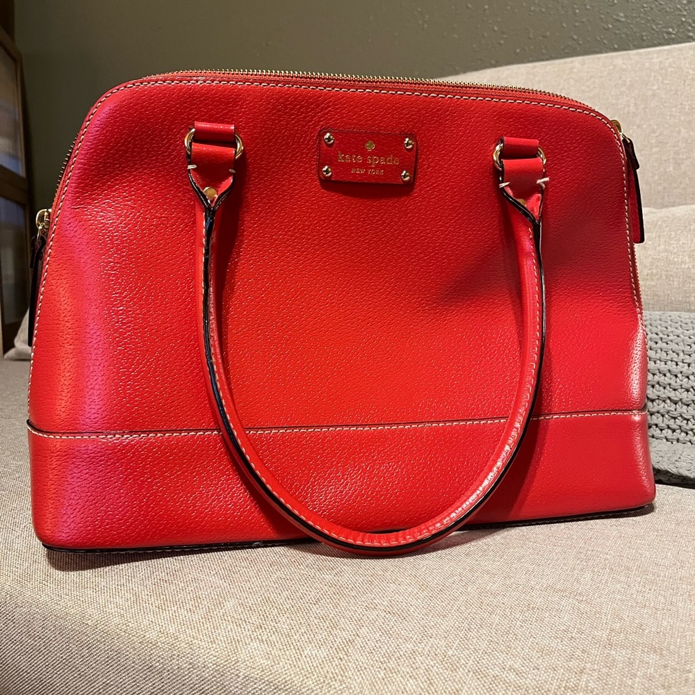 Kate Spade Vibrant Red / Burnt Orange Satchel